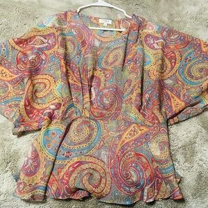 Umgee Multicolor Paisley Blouse